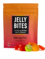 Sativa Fruit Gummies Fruit Punch 100mg + 500mg (Jelly Bites)