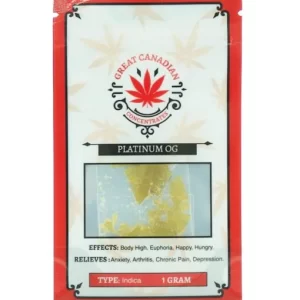 Platinum OG Shatter 1g (Great Canadian Concentrates)